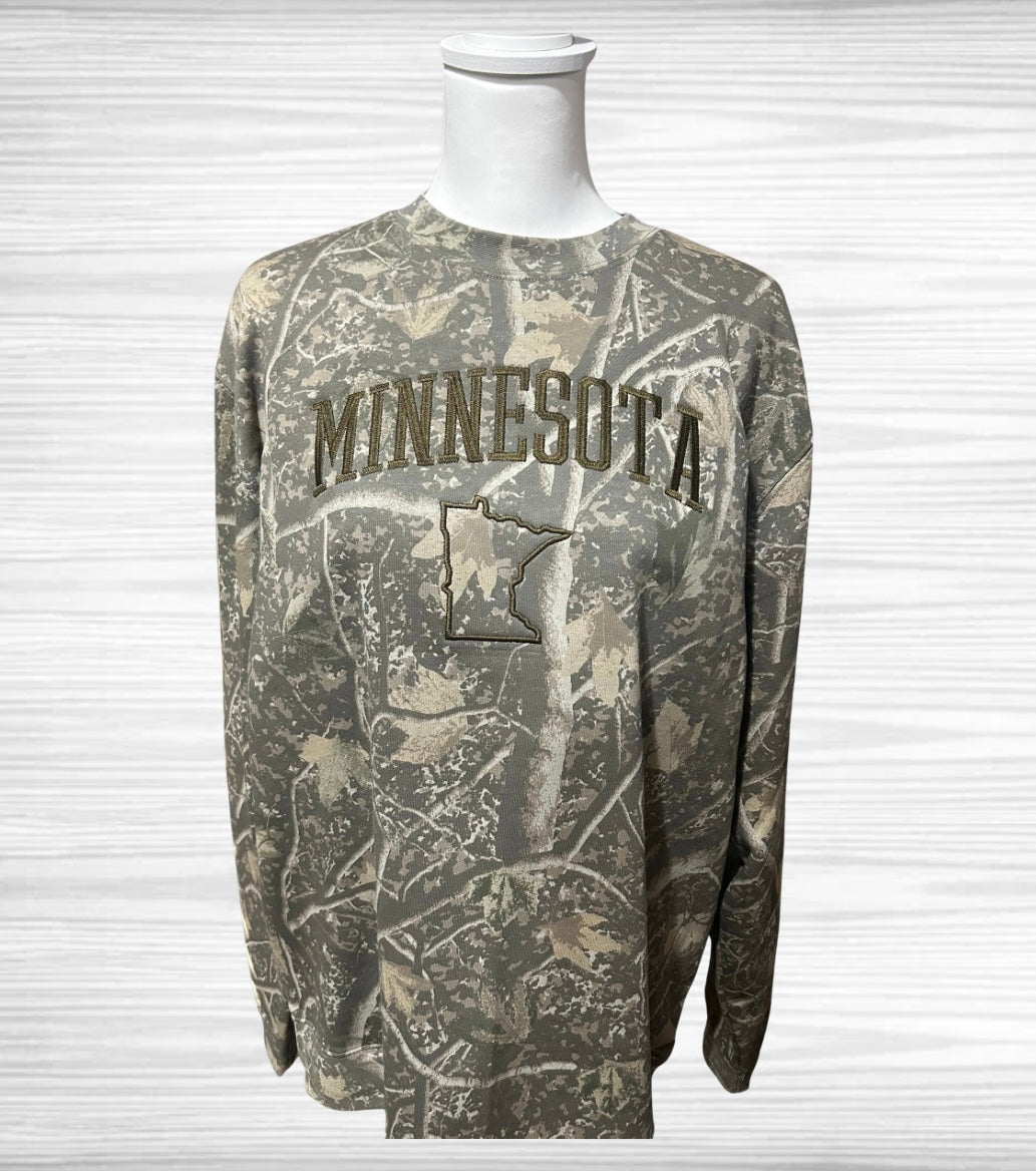 Embroidered  Deadwood Camo Crewneck