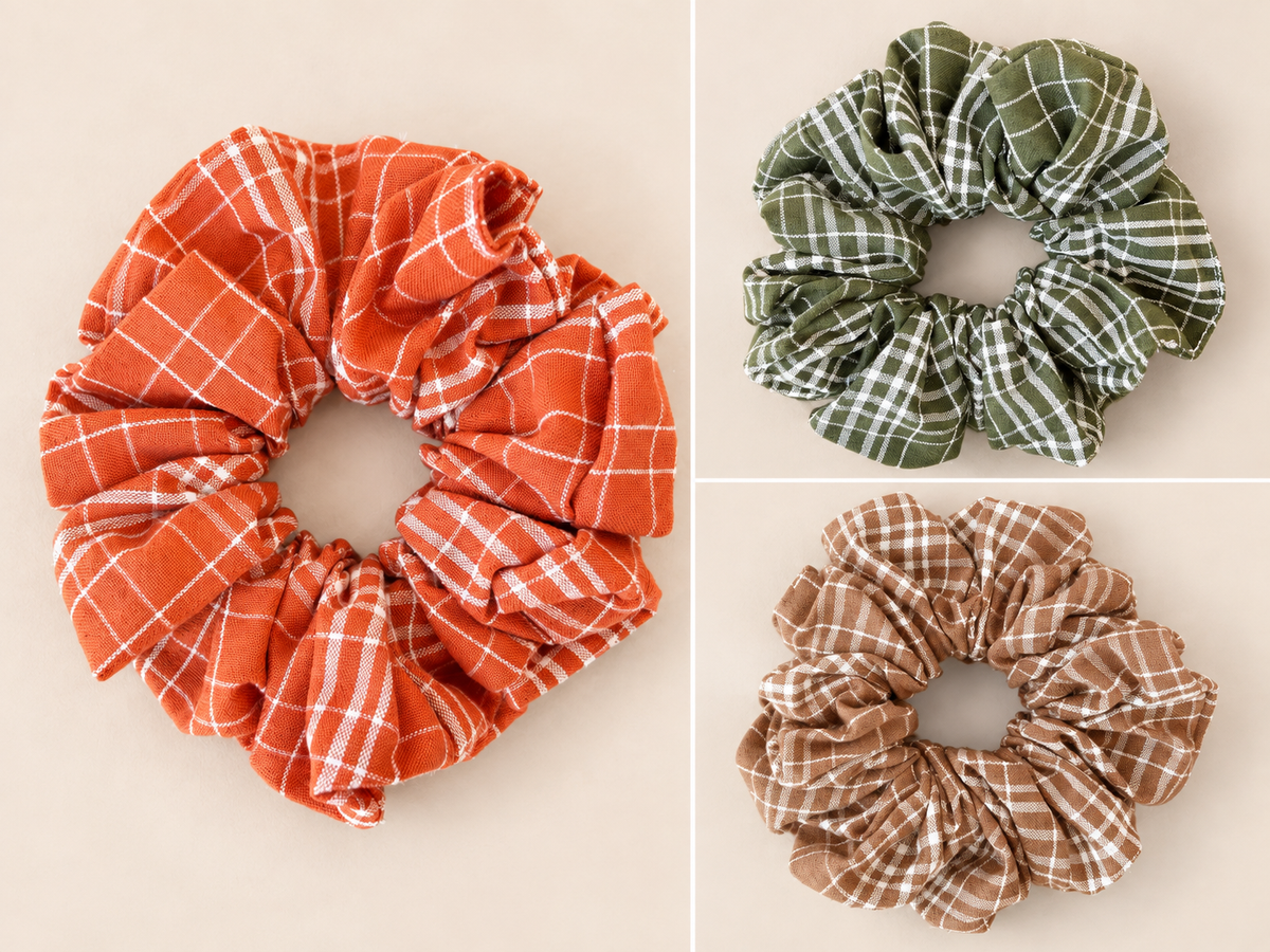 Fall Plaid XL Scrunchie