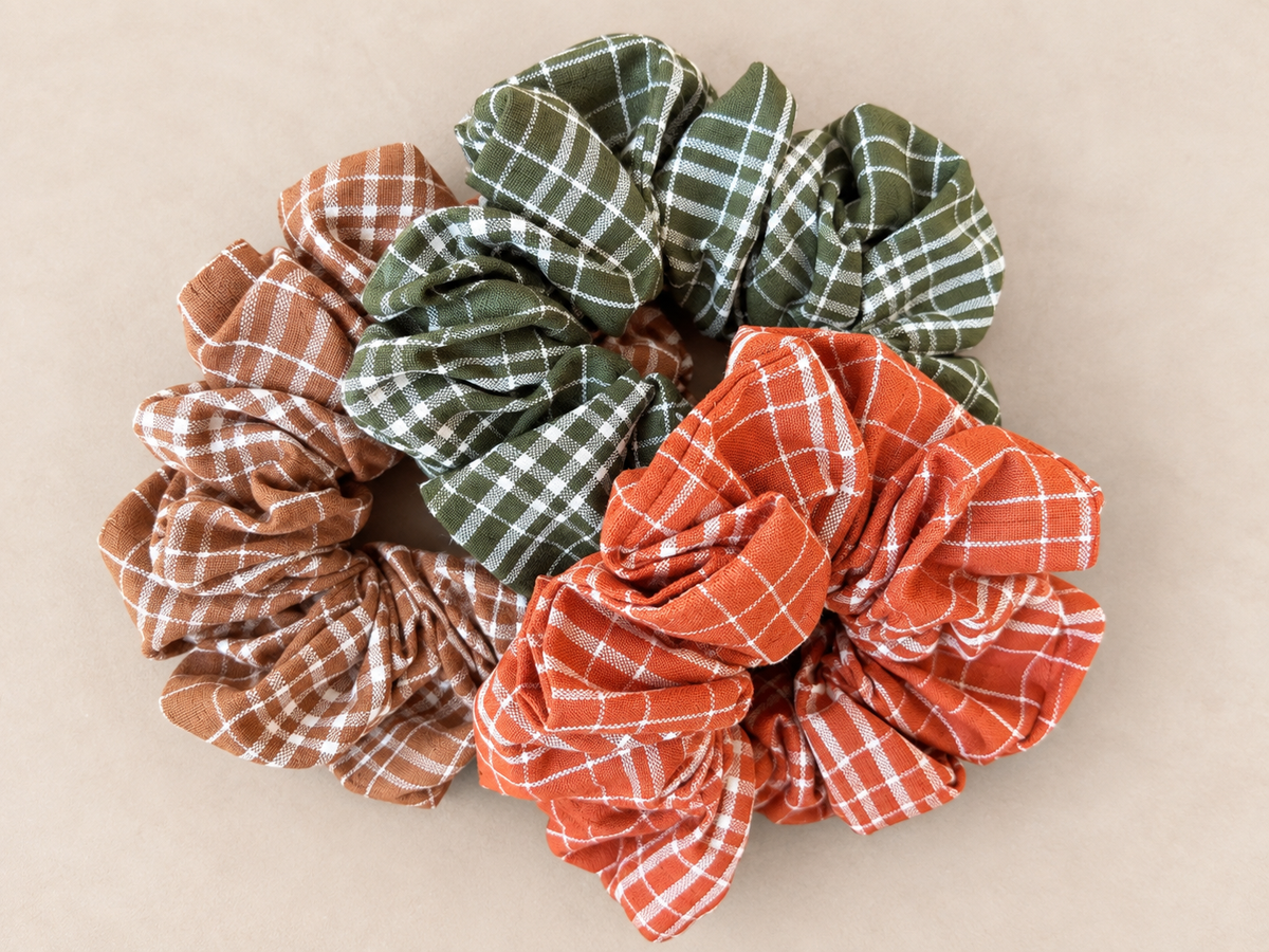 Fall Plaid XL Scrunchie
