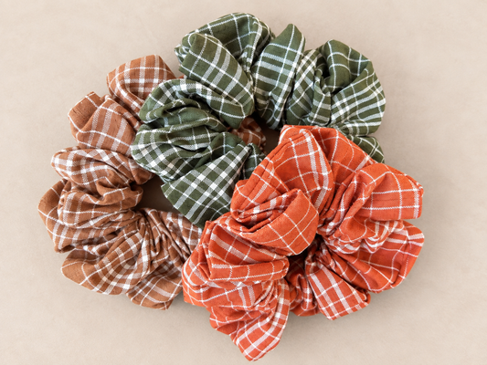 Fall Plaid XL Scrunchie